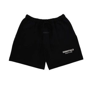 AUTHENTIC NEW W/ TAGS UNUSED Essentials Black Shorts with Elastic Waistband